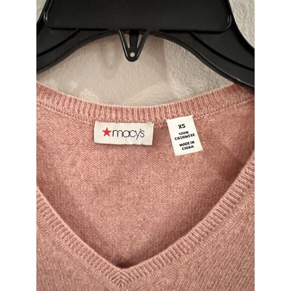 100% Cashmere Sweater XS Soft Pink Office Casual Pretty In Pink - Picture 2 of 3